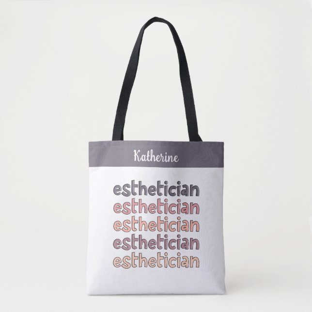 Bolsa Tote Cosmetólogo esteticista personalizado Beauticista (Frente)
