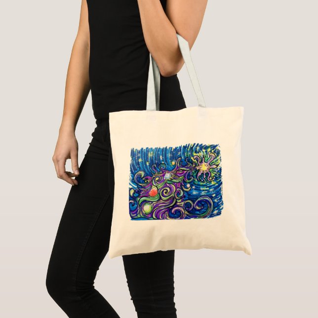 Bolsa Tote Cosmic Christmas Tree (Frente (produto))