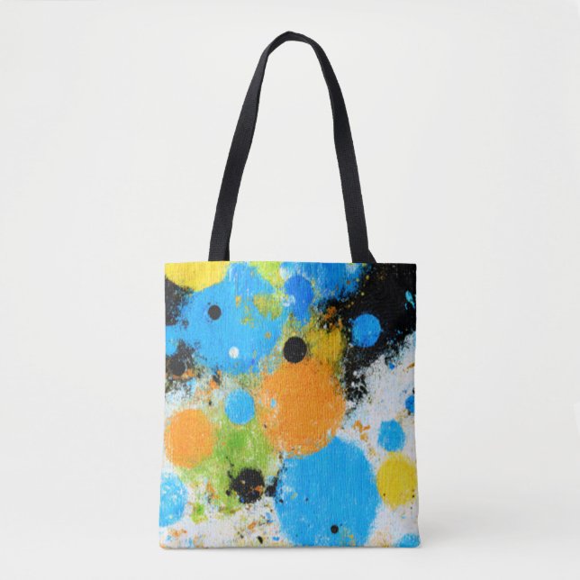 Bolsa Tote Cosmic Chromatic Splatter: Abstract Orbit (Frente)