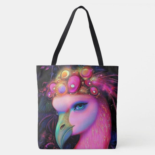 Bolsa Tote Cosmic Flamingo Queen (Frente)
