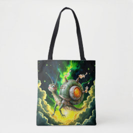 Bolsa Tote Cosmic Steampunk Snailbird – Criatura de Sonho Neo
