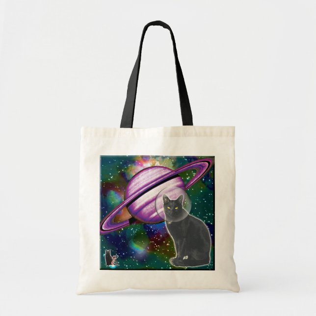 Bolsa Tote Cosmo de Cat Espacial (Frente)