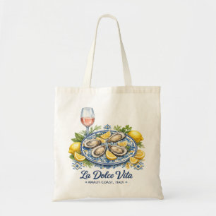 Bolsa Tote Costa Amalfitana Itália La Dolce Vita Ostra Vinho 