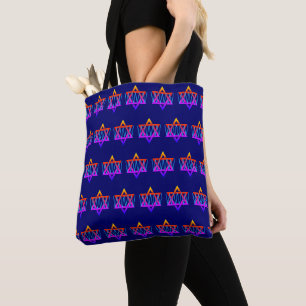 Bolsa Tote Costume de Rosh Hashanah Monograma Estrela de Davi