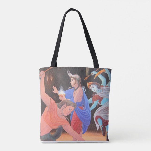 Bolsa Tote Costume dinâmico das deidades toda sobre - imprima (Verso)