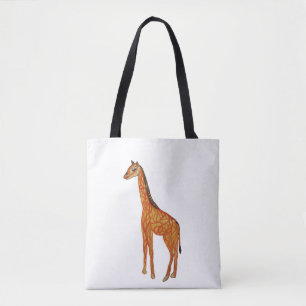 Bolsa Tote Costume do desenho do girafa toda sobre - imprima