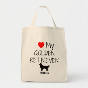 Bolsa Tote Costume Eu Amo Meu Retriever De Ouro