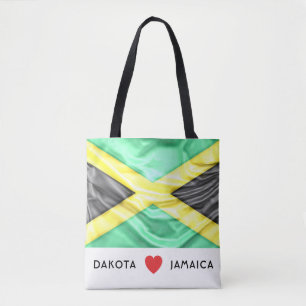 Bolsa Tote Costume mim bandeira do coração de Jamaica