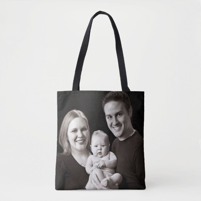 Bolsa Tote Costume personalizado seus próprios foto & texto (Frente)