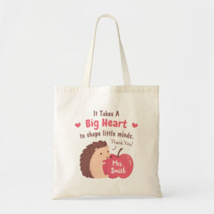 Bolsa Tote Cota de Apreciação de Professores de Bela Hedgehog