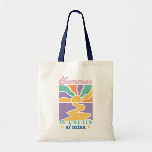 Bolsa Tote Cota de Boho Retro Summer (Frente)