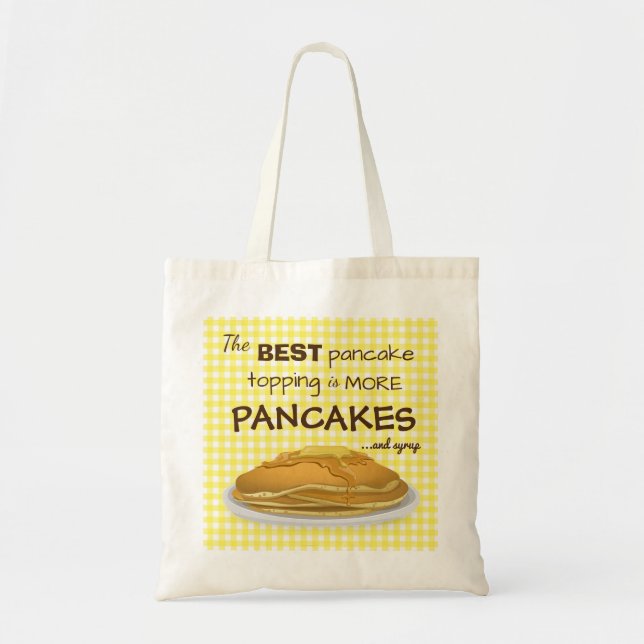 Bolsa Tote Cota Engraçado Pancakes e Xarope (Frente)