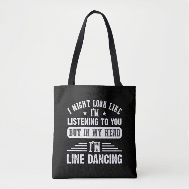 Bolsa Tote Cotação de dança de linha sarcástica para o Dançar (Frente)
