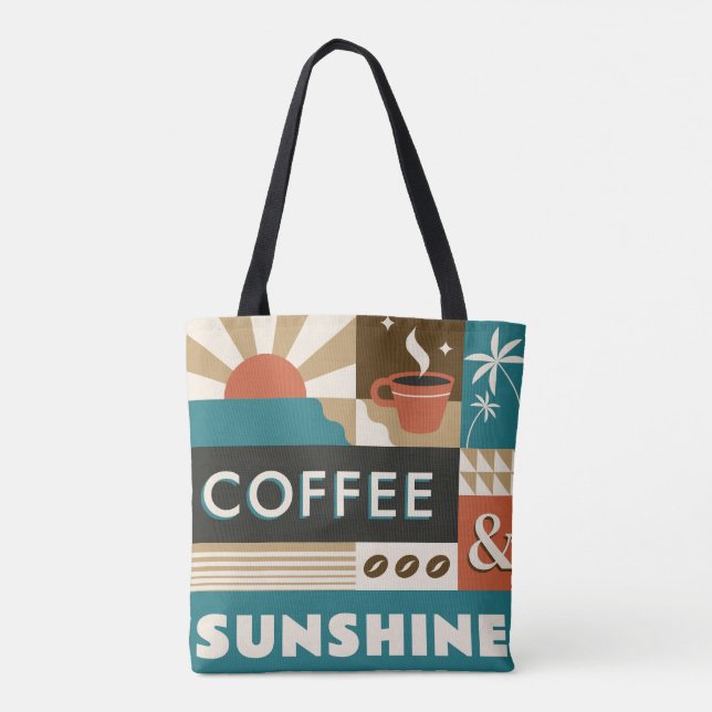 Bolsa Tote Cotações Coloridas do Café (Verso)