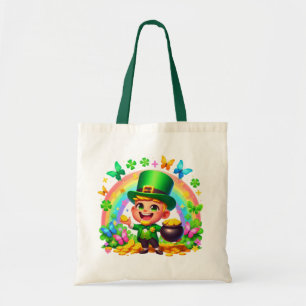 Bolsa Tote Cotovelo-Arco-Íris Cujo duto é Dourado