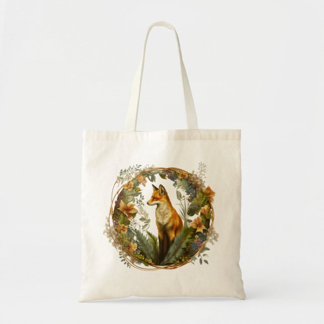 Bolsa Tote Cottagecore Fox Vintage (Frente)