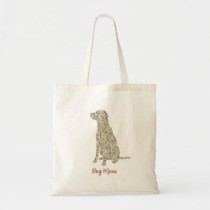 Bolsa Tote Cottagecore Labrador Retriever Flor Silvestre Mãe