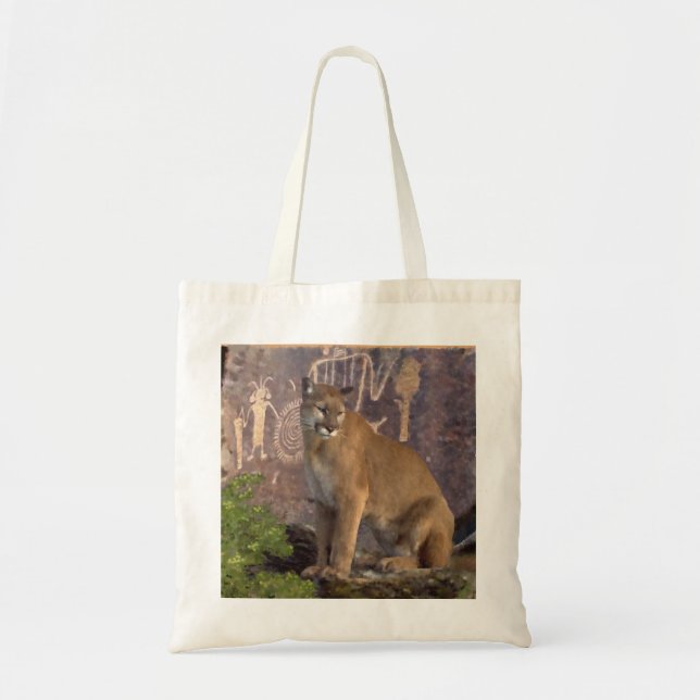 Bolsa Tote Cougar e Pictografias (Frente)