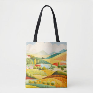 Bolsa Tote Countryside Concept Abstrato Colorful Scenerful Ar