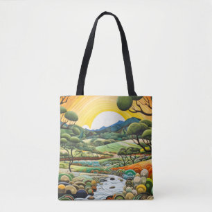 Bolsa Tote Countryside Concept Abstrato Colorful Scenerful Ar
