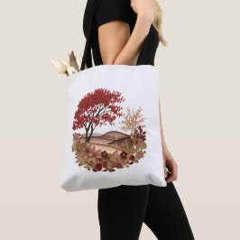 Bolsa Tote Countryside in the Autumn Quilling effect design
