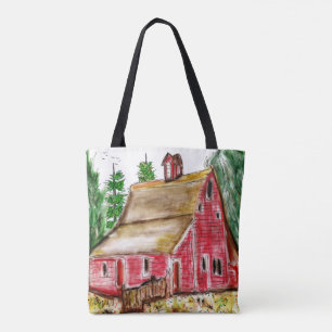 Bolsa Tote Countryside Old Red Barn