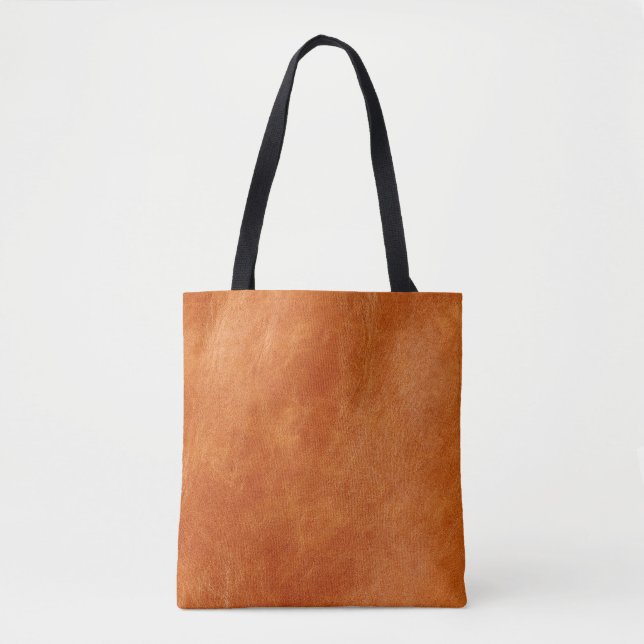 Bolsa Tote Couro natural liso de gengibre russo (Frente)