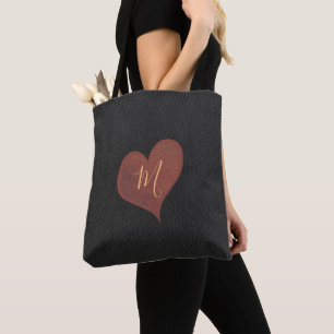 Bolsa Tote Couro Preto Personalizado Personalizado