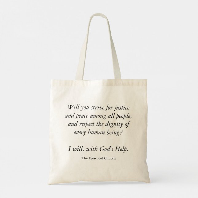 Bolsa Tote Covenant Batismal, Orgulho Episcopal (Verso)