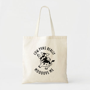 Bolsa Tote Cow Puns Realmente Me Move Um Bocado De Animal