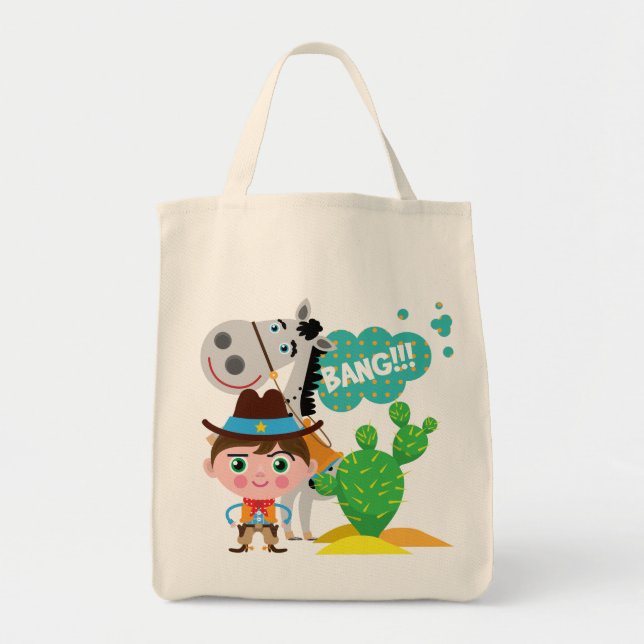 Bolsa Tote Cowboy e Cavalo (Frente)