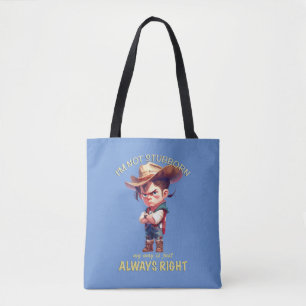 Bolsa Tote Cowboy, eu não sou teimoso, meu jeito é sempre cor