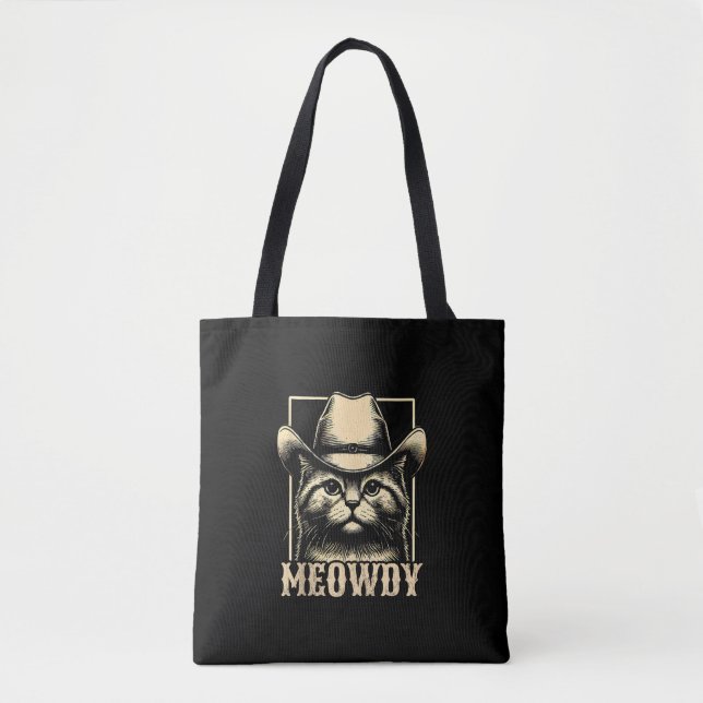 Bolsa Tote Cowboy parvoíce de gato miúdo miúdo miúdos miúdos  (Frente)
