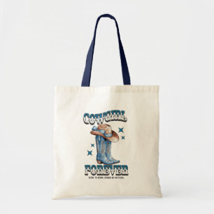 Bolsa Tote Cowgirl Para Sempre – Botas e Chapéu Country Weste