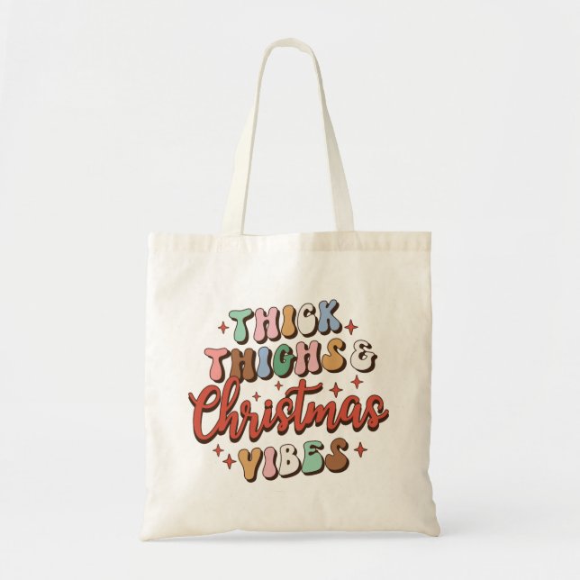 Bolsa Tote Coxas Espessas E Víblias De Natal (Frente)