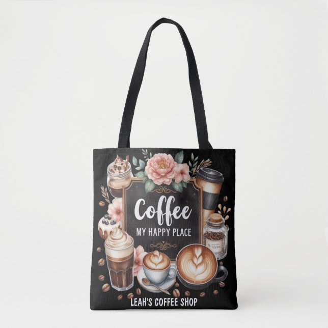 Bolsa Tote ☕ Cozinha de Coffeecore Personalizada Café Café Ca (Frente)