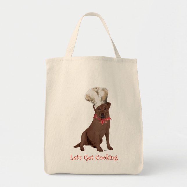 Bolsa Tote Cozinhar de chocolate Labrador (Frente)