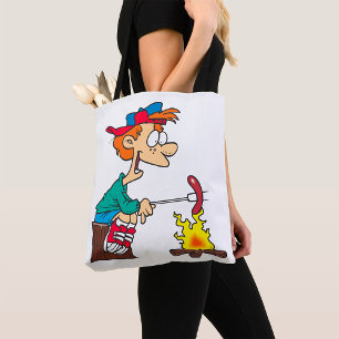 Bolsa Tote Cozinhar Em Um Fogo