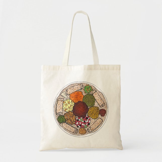 Bolsa Tote Cozinhar Etíope - Comida Púltimo Injera Wat Lentil (Frente)
