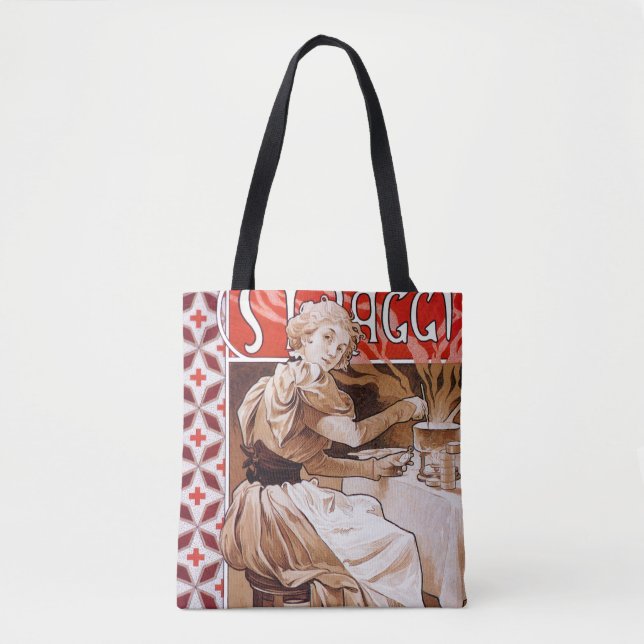 Bolsa Tote Cozinhar feminino, Alphonse Mucha (Frente)