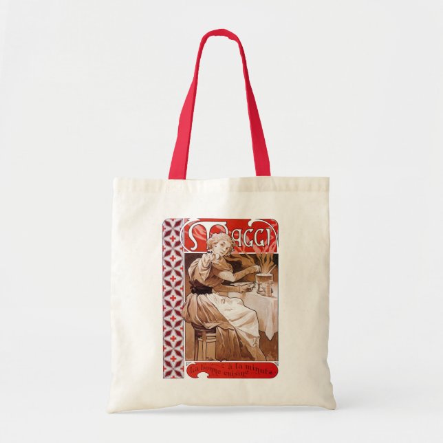 Bolsa Tote Cozinhar feminino, Alphonse Mucha (Frente)