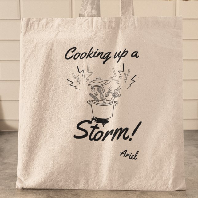 Bolsa Tote Cozinhar Personalizado Um Chef De Foodie Engraçado (Shop now and let your culinary journey begin in style!)