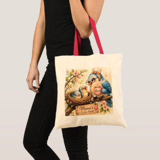 Bolsa Tote  Cozy Bird Family Tote Bag