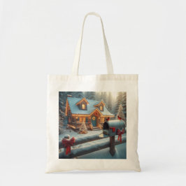 Bolsa Tote Cozy Christmas Cabin Winter Wonderland