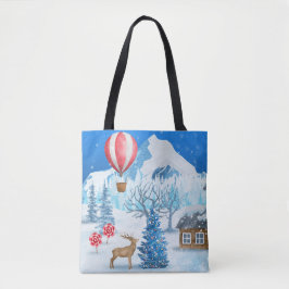 Bolsa Tote Cozy Cottage In Winter Wonderland