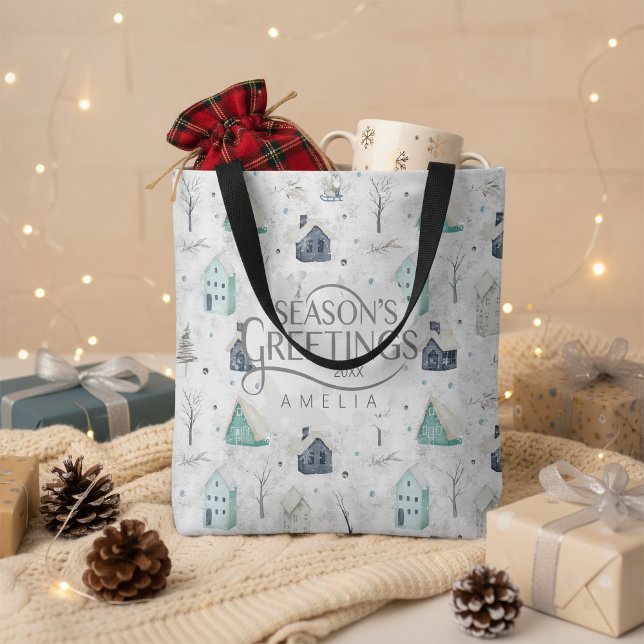 Bolsa Tote Cozy Home Teal ID985 (Criador carregado)