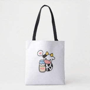 Bolsa Tote Cozy Kawaii - Vaca e Jar Leite