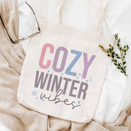 Bolsa Tote Cozy Winter Vibes Feliz Natal