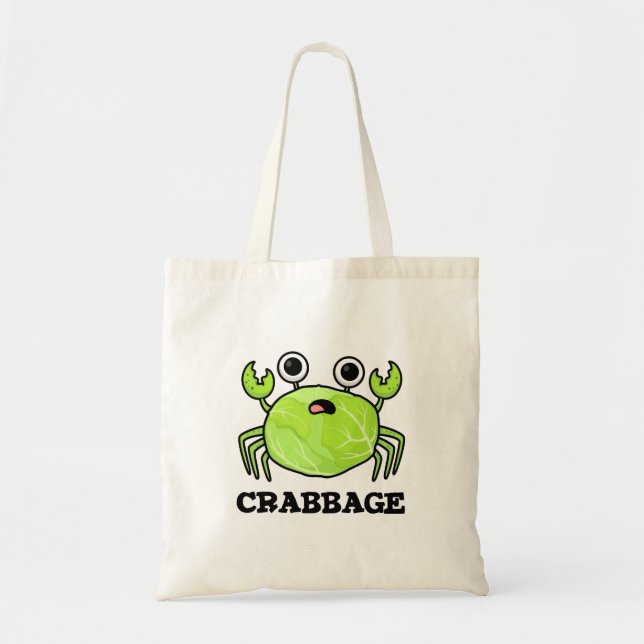 Bolsa Tote Crabbage Funny Cabbage Crab Pun (Frente)
