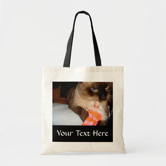 Bolsa Tote Crabby Siamese Cat Tote Bag (Frente)